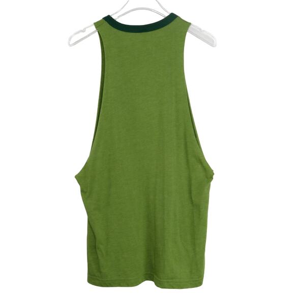 Spencer's Plant Based Green Graphic Marijuana Leaf Muscle Tank Small - Picture 4 of 7